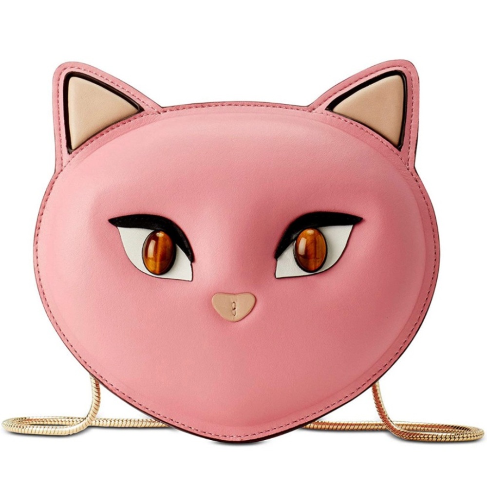Kate Spade Pink Cat Face Crossbody Bag